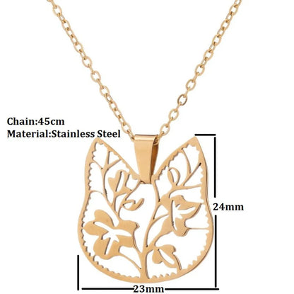 Stainless Steel Simple Style Plating Animal Pendant Necklace