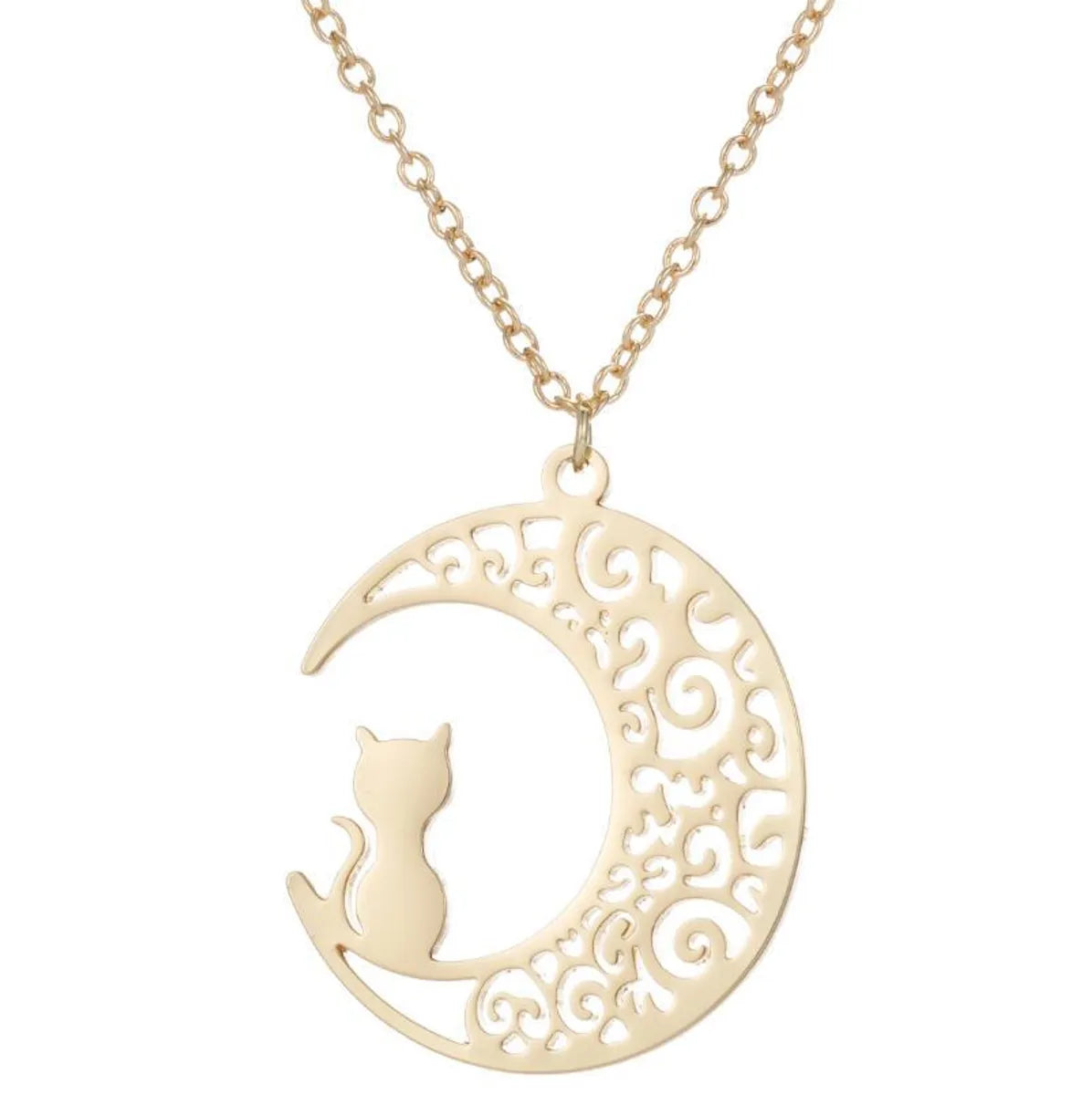 Stainless Steel Simple Style Plating Animal Pendant Necklace