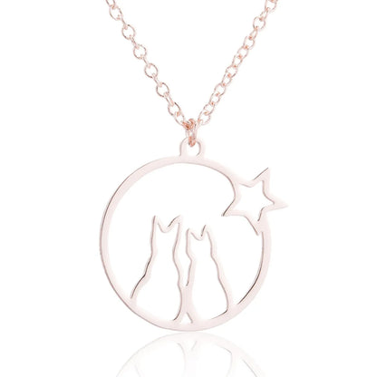 Stainless Steel Simple Style Plating Animal Pendant Necklace