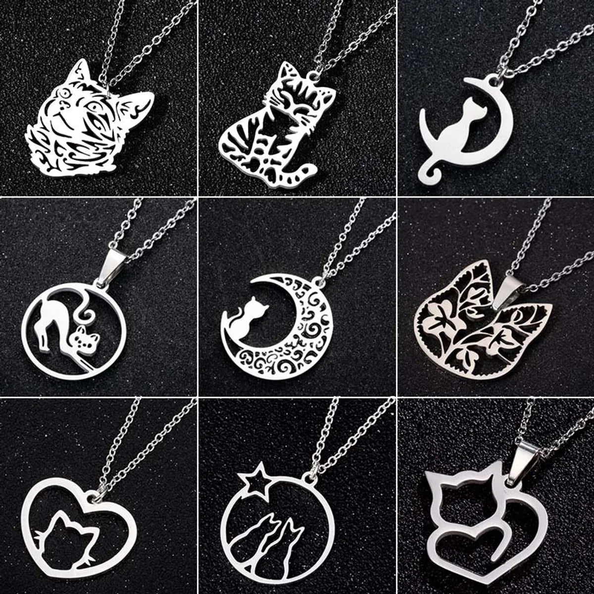 Stainless Steel Simple Style Plating Animal Pendant Necklace