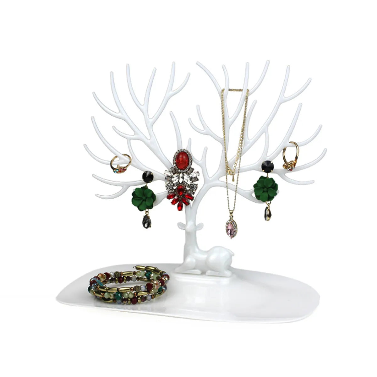 Simple Style Antlers Plastic Plastic Spraying Jewelry Rack