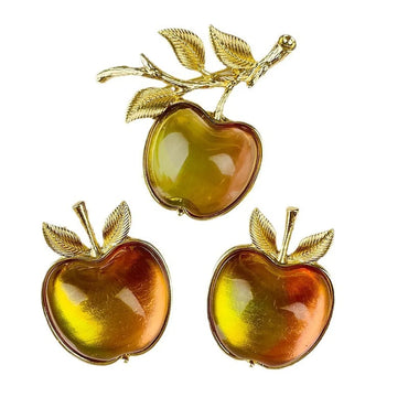 Simple Style Apple Alloy Plating Inlay Imitation Glaze Women's Earrings Brooches