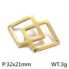 1 Piece Stainless Steel 18K Gold Plated Argyle