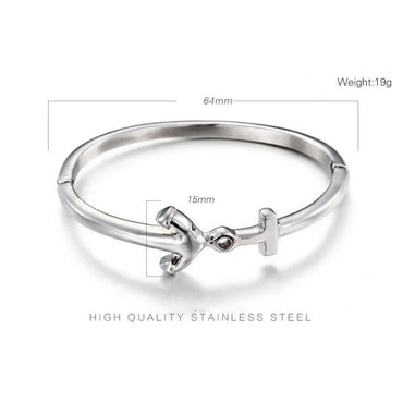 Simple Style Arrow Titanium Steel Bangle