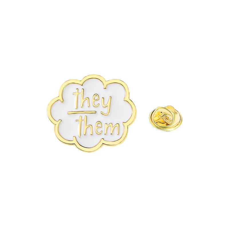 Simple Style Artistic Cartoon Letter Alloy Stamping Stoving Varnish Plating Unisex Brooches