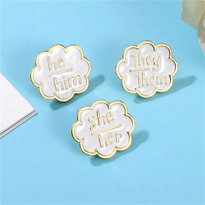 Simple Style Artistic Cartoon Letter Alloy Stamping Stoving Varnish Plating Unisex Brooches