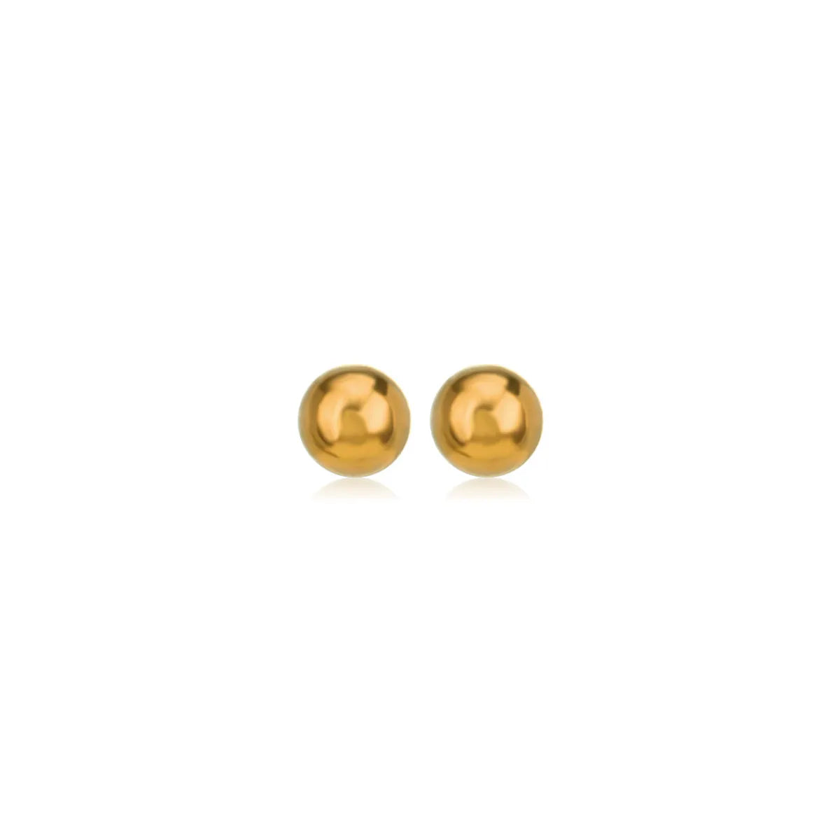 1 Pair Simple Style Ball Solid Color Plating Stainless Steel Ear Studs