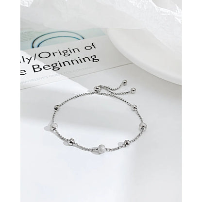 Simple Style Ball Titanium Steel Plating No Inlaid Bracelets