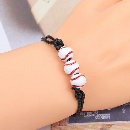 Simple Style Basketball Football Arylic Unisex Bracelets