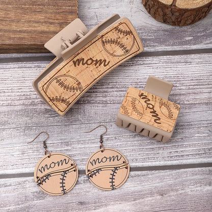 Simple Style Basketball Wood Women's Earrings