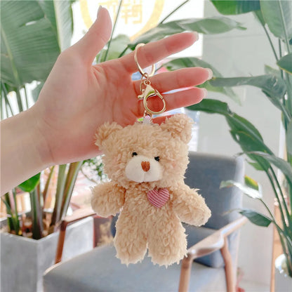 Simple Style Bear Pp Cotton Bag Pendant Keychain