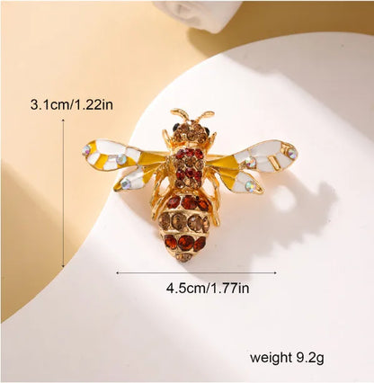 Simple Style Bee Alloy Rhinestones Women'S Brooches 1 Piece