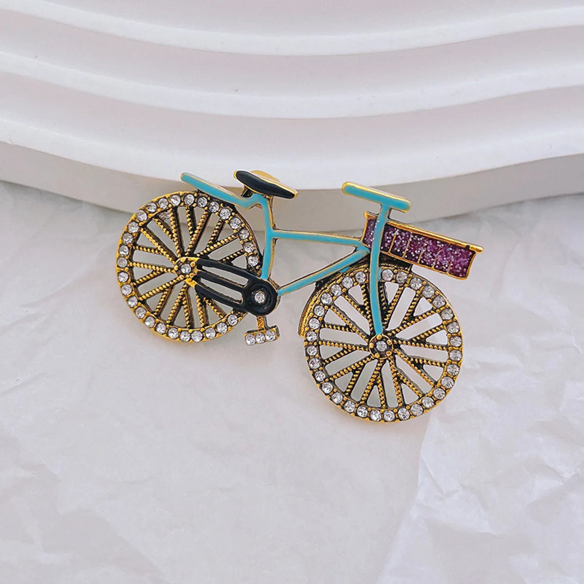 Simple Style Bicycle Alloy Plating Unisex Brooches