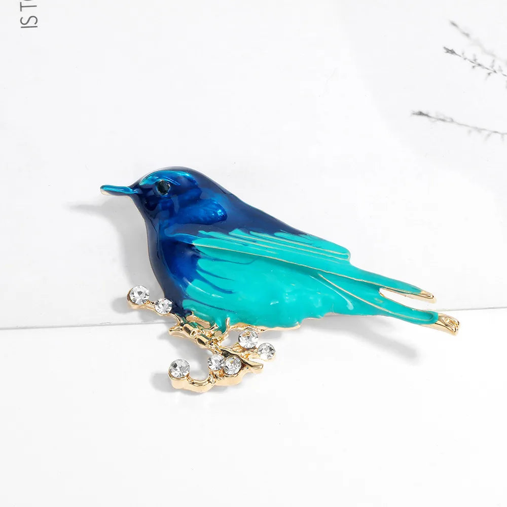 Simple Style Bird Alloy Inlay Rhinestones Unisex Brooches