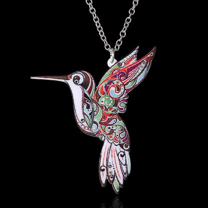 Simple Style Bird Arylic Alloy Printing Women's Pendant Necklace 1 Piece