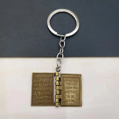 Simple Style Book Letter Alloy Plating Keychain