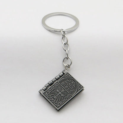 Simple Style Book Letter Alloy Plating Keychain