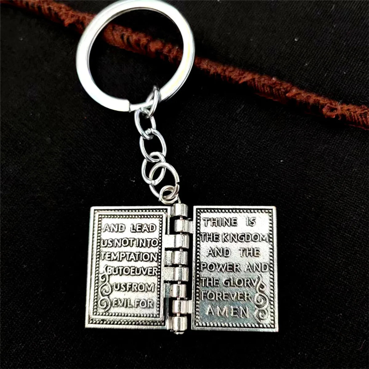 Simple Style Book Letter Alloy Plating Keychain