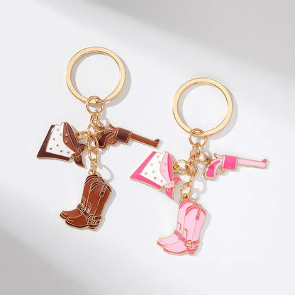 Simple Style Boots Alloy Keychain