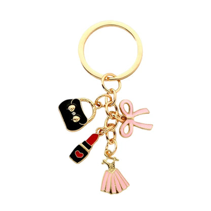 Simple Style Bow Knot Alloy Keychain