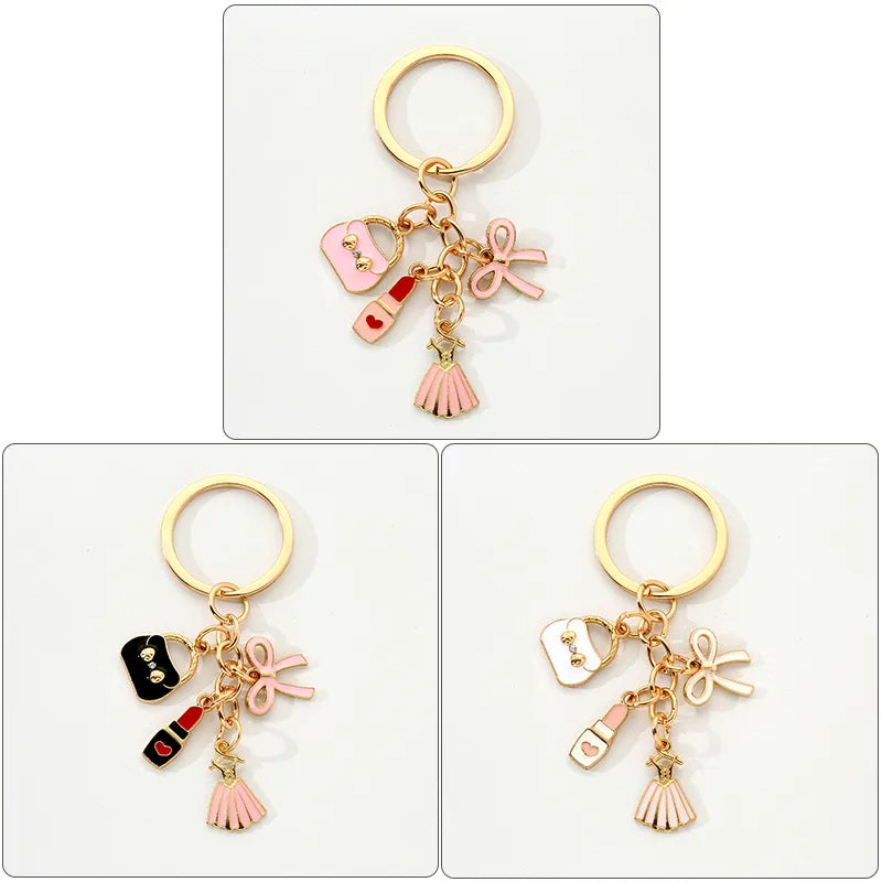 Simple Style Bow Knot Alloy Keychain