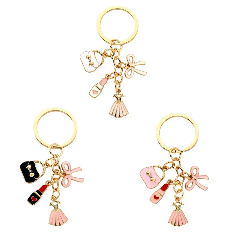 Simple Style Bow Knot Alloy Keychain