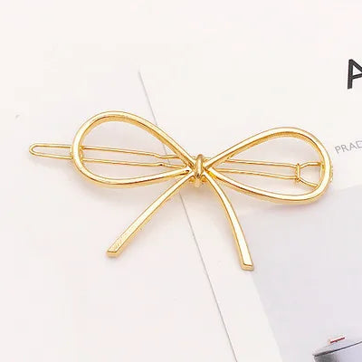 Simple Style Bow Knot Alloy Plating Hair Clip