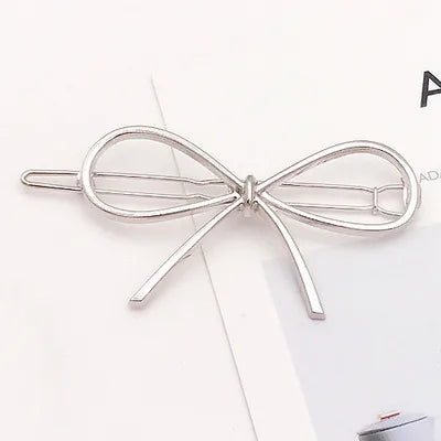 Simple Style Bow Knot Alloy Plating Hair Clip