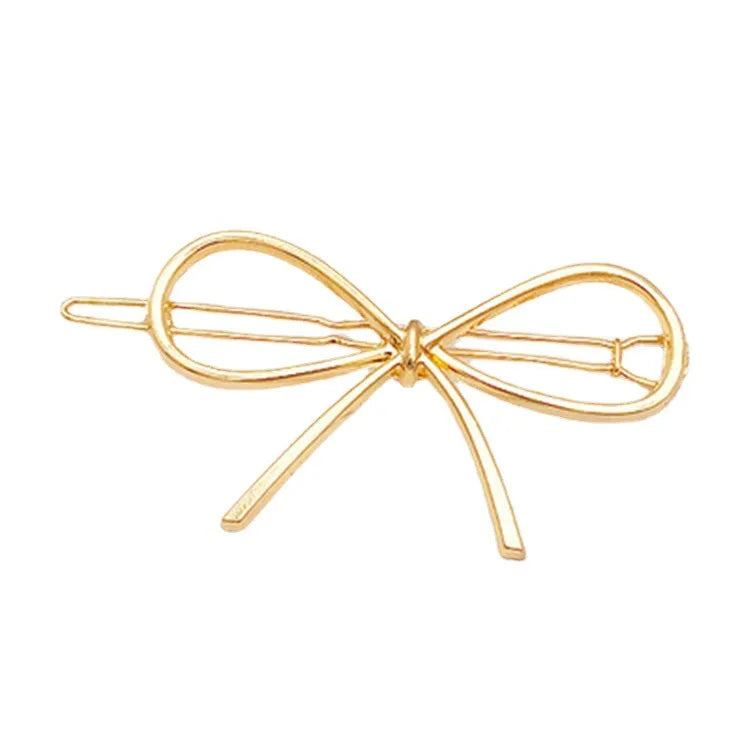 Simple Style Bow Knot Alloy Plating Hair Clip