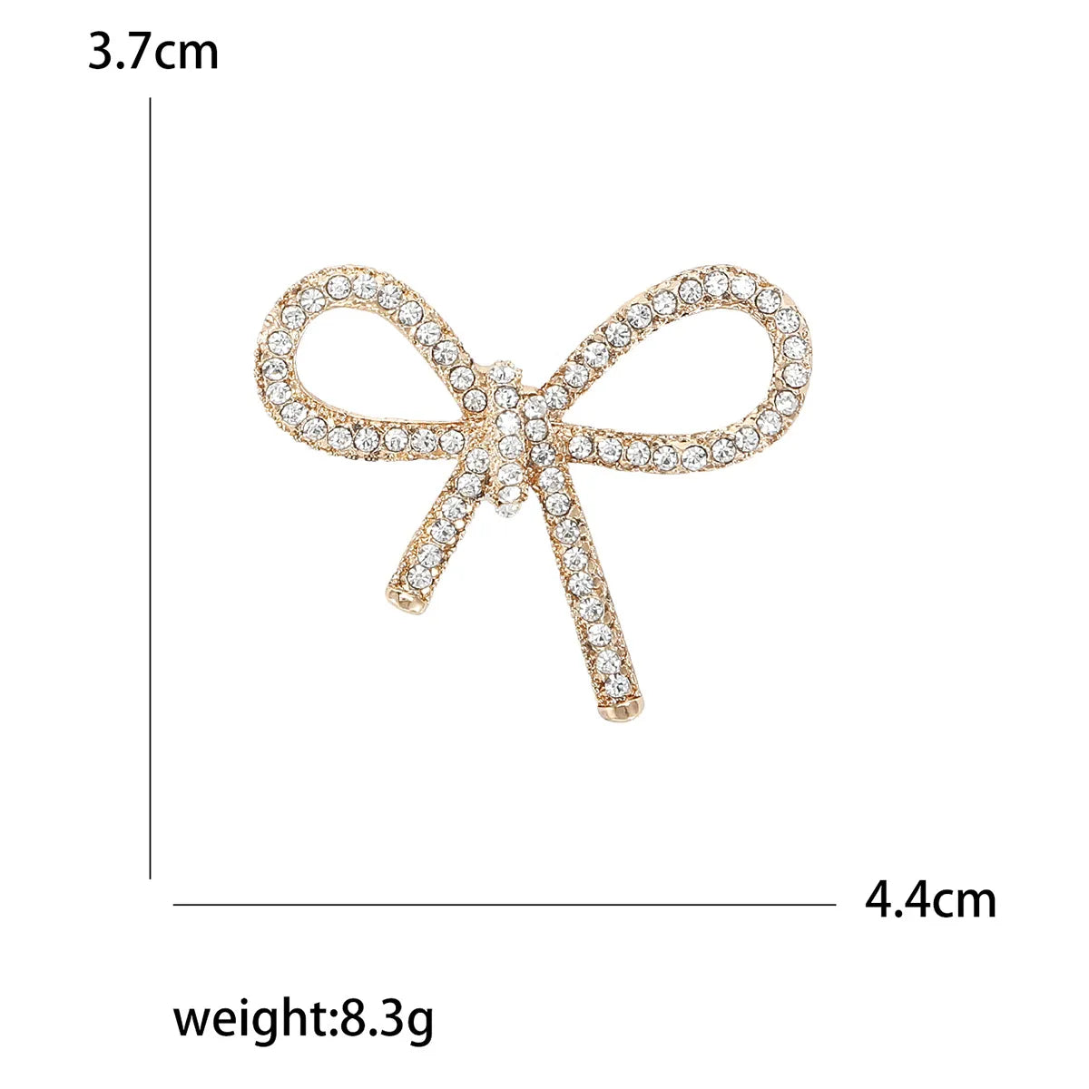 Simple Style Bow Knot Alloy Plating Inlay Rhinestones Women'S Brooches