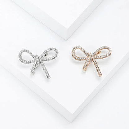 Simple Style Bow Knot Alloy Plating Inlay Rhinestones Women'S Brooches