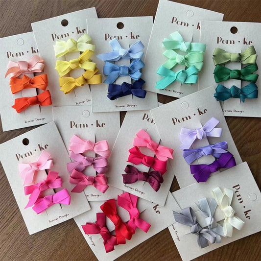 Simple Style Bow Knot Cloth Hair Clip 3 Pieces