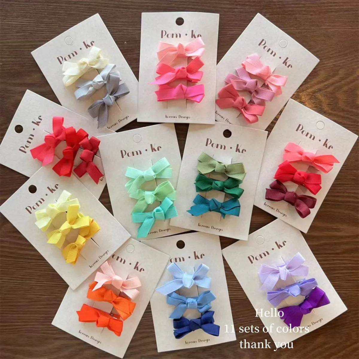 Simple Style Bow Knot Cloth Hair Clip 3 Pieces