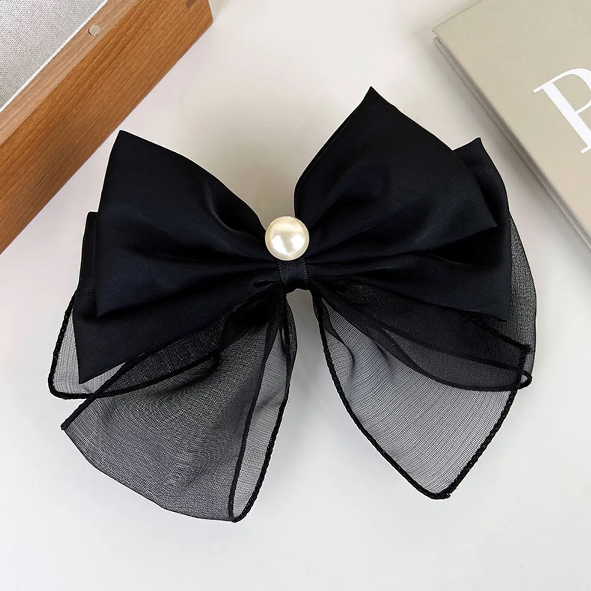 Simple Style Bow Knot Cloth Patchwork Hair Clip 1 Piece