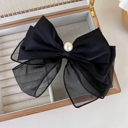 Simple Style Bow Knot Cloth Patchwork Hair Clip 1 Piece