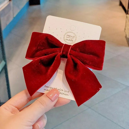 Simple Style Bow Knot Cloth Patchwork Hair Clip