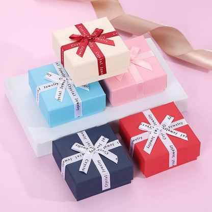 Simple Style Bow Knot Paper Jewelry Boxes