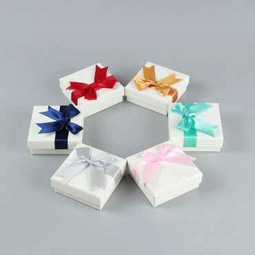 Simple Style Bow Knot Paper Jewelry Boxes