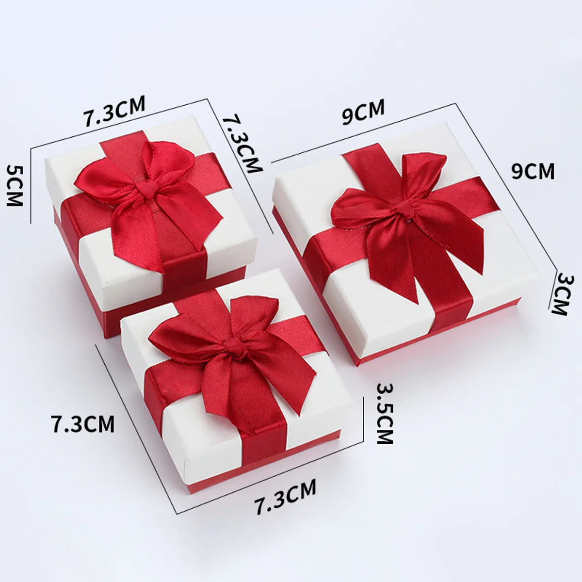 Simple Style Bow Knot Paper Jewelry Boxes