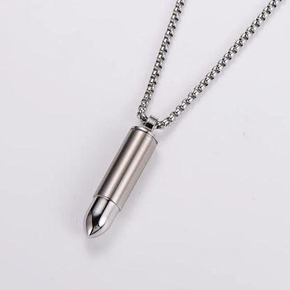 Simple Style Bullet Stainless Steel 18k Gold Plated Unisex Pendant Necklace