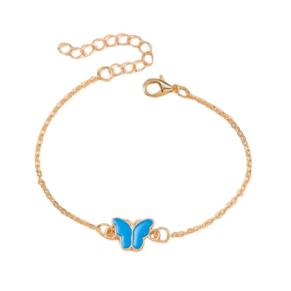 Simple Style Butterfly Alloy Enamel Women's Bracelets