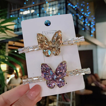 Simple Style Butterfly Alloy Inlaid Zircon Hair Clip