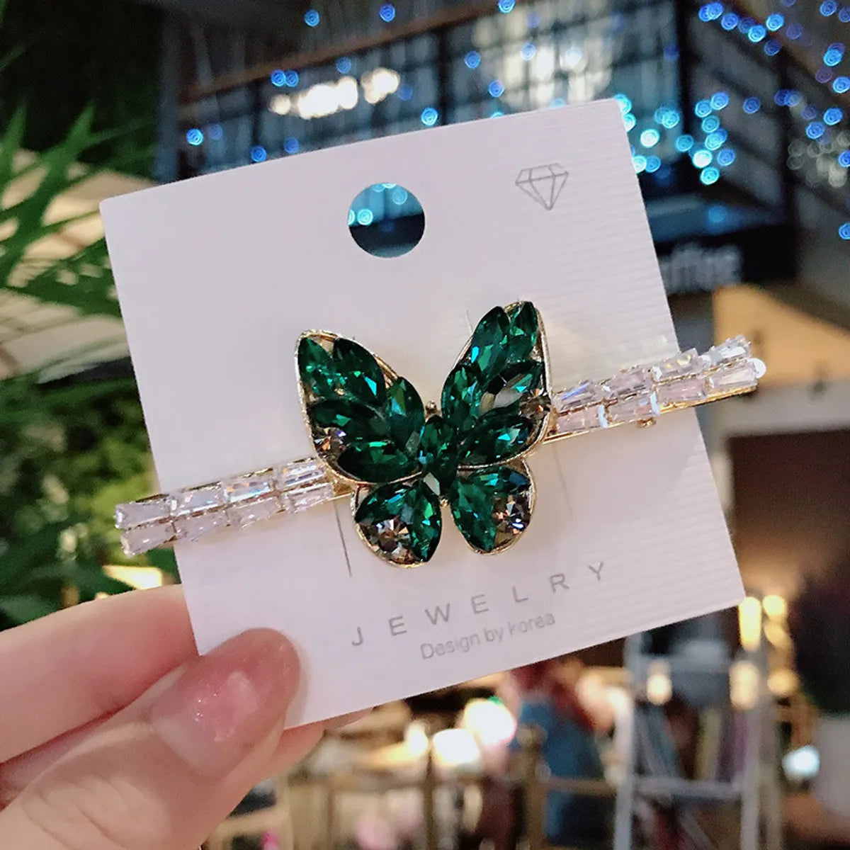 Simple Style Butterfly Alloy Inlaid Zircon Hair Clip