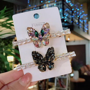 Simple Style Butterfly Alloy Inlaid Zircon Hair Clip