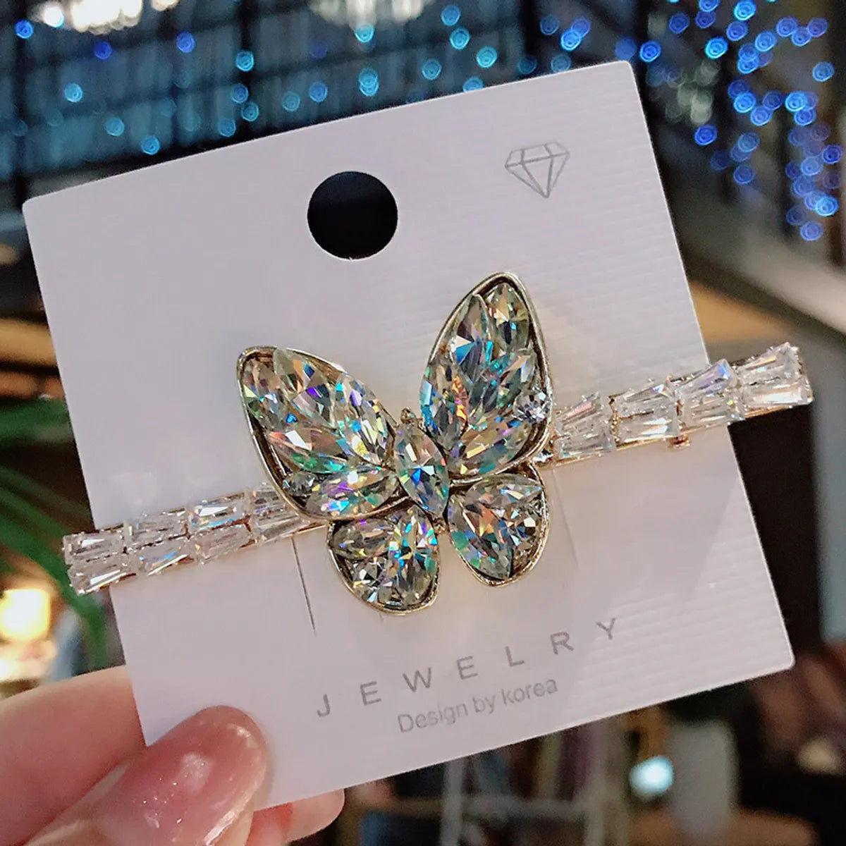 Simple Style Butterfly Alloy Inlaid Zircon Hair Clip