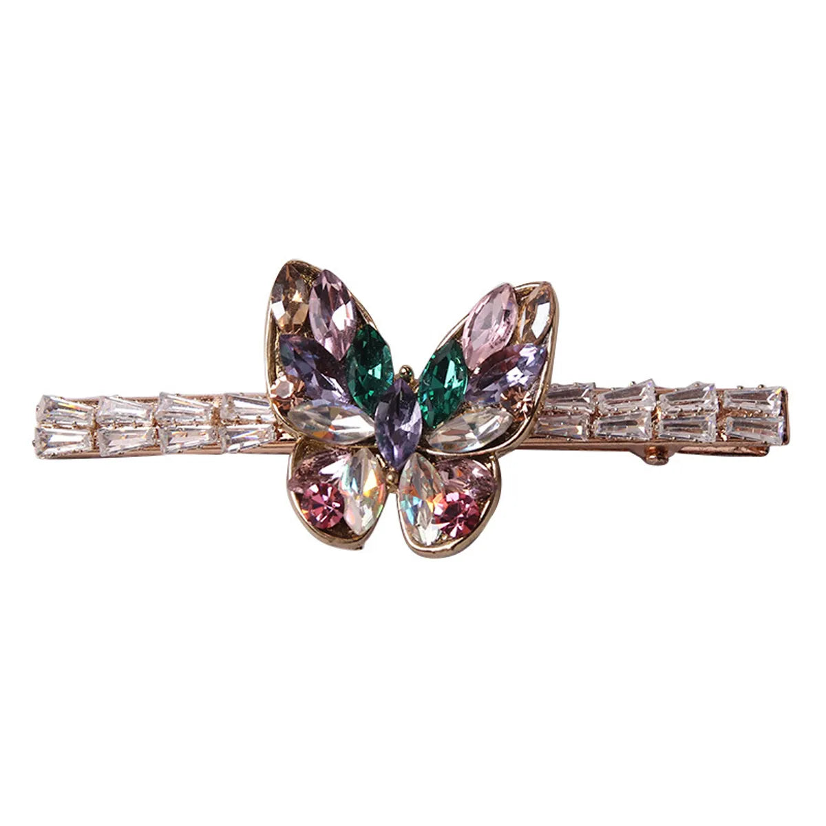 Simple Style Butterfly Alloy Inlaid Zircon Hair Clip