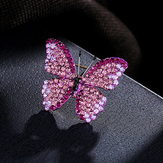 Simple Style Butterfly Alloy Plating Inlay Rhinestones Women'S Brooches