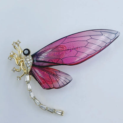 Simple Style Butterfly Alloy Plating Rhinestones Women'S Brooches 1 Piece