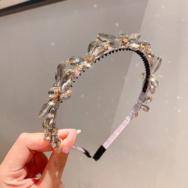 Simple Style Butterfly Artificial Crystal Inlay Rhinestones Hair Band