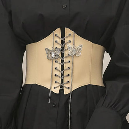 Simple Style Butterfly Elastic Band Women'S Corset Belts